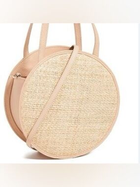 KAYU Round Woven Crossbody Bag in Tan - Neutral Everyday Style